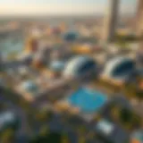 Panoramic Overview of Academic City Aerial view of Academic City showcasing its educational institutions