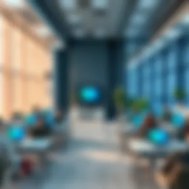 Modern classroom equipped with technology for innovative learning