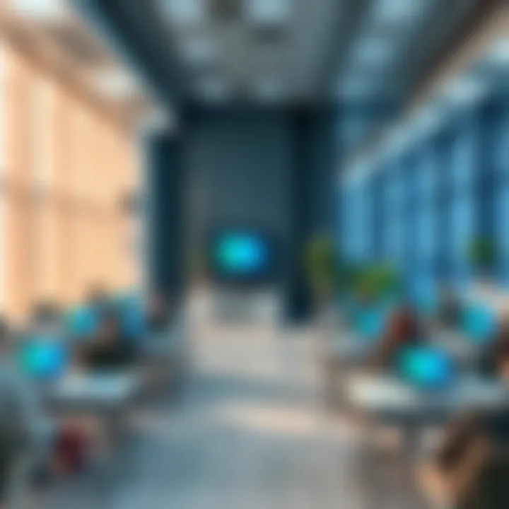 Modern classroom equipped with technology for innovative learning