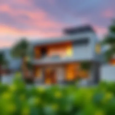 Modern Architectural Marvels in Akoya Oxygen The modern architecture of a villa in Akoya Oxygen