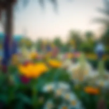 Flora Diversity in Al Barari Park Diverse flora blooming in Al Barari Park