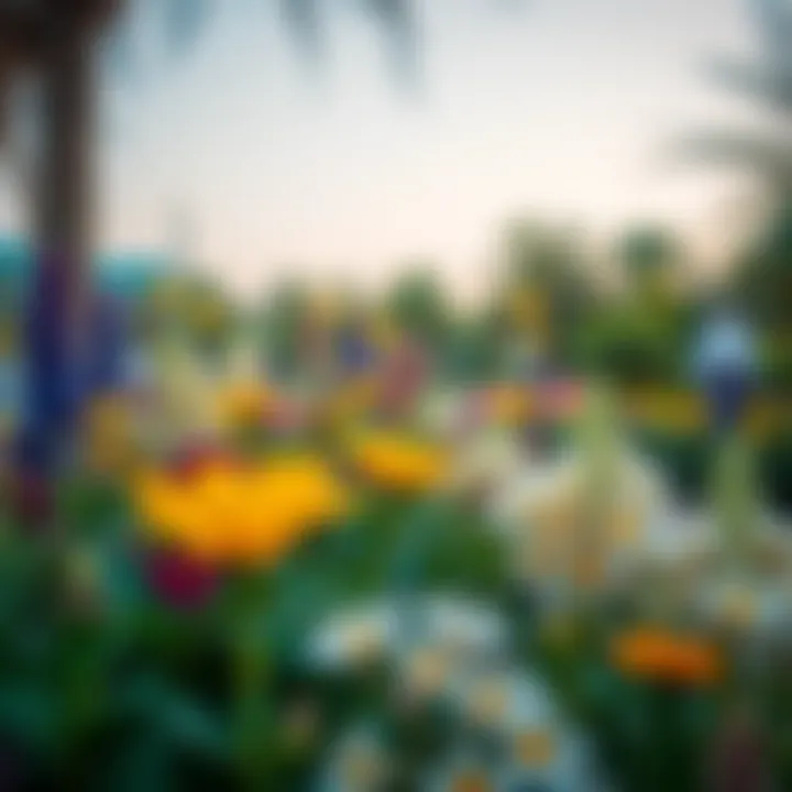 Flora Diversity in Al Barari Park Diverse flora blooming in Al Barari Park