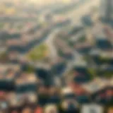 Urban Landscape of Al Garhoud Aerial view of Al Garhoud showcasing its urban landscape and green spaces