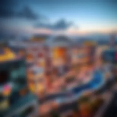 Architectural Grandeur of Al Khail Gate Mall Aerial view showcasing the architectural grandeur of Al Khail Gate Mall