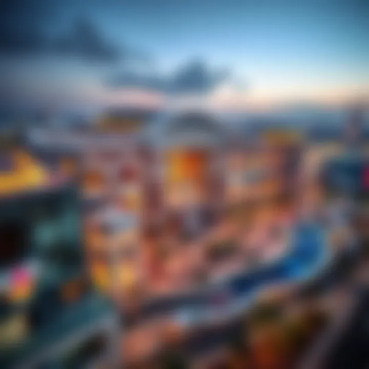 Architectural Grandeur of Al Khail Gate Mall Aerial view showcasing the architectural grandeur of Al Khail Gate Mall