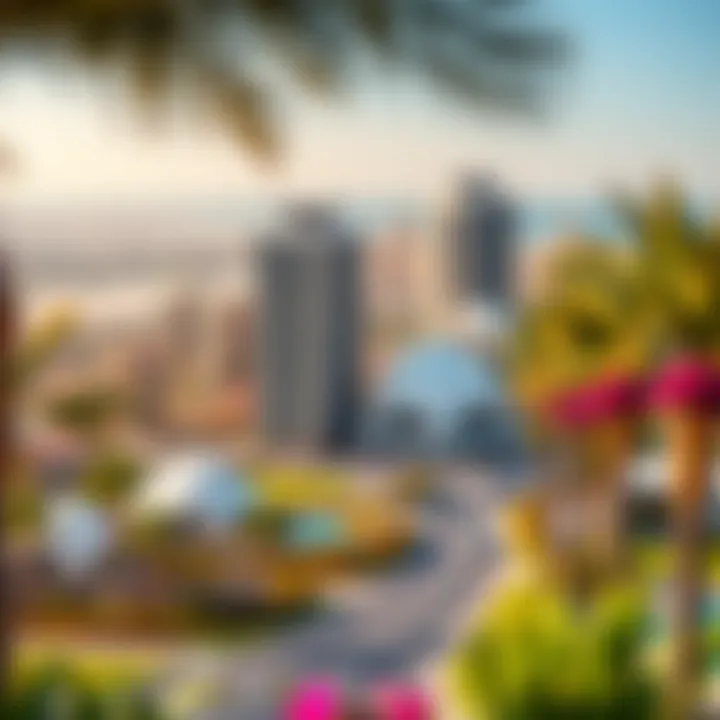 Community Landscape Around Al Majara Towers Al Majara Towers surrounded by lush landscapes and community features