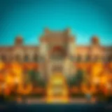 Exterior view of Al Nasr Palace showcasing its stunning facade