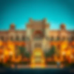Exterior view of Al Nasr Palace showcasing its stunning facade