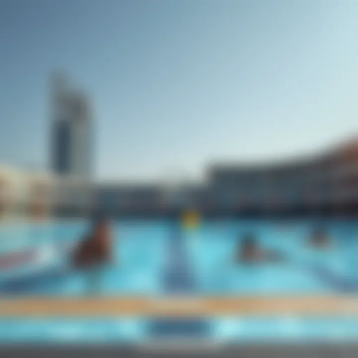 Promoting Aquatic Sports at Al Nasr Swimming Pool Aquatic sports activities taking place in the pool