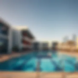 Architectural design of Al Nasr Swimming Pool showcasing modern aesthetics
