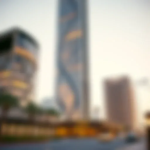 Exterior view of Al Safa Tower showcasing its modern architecture