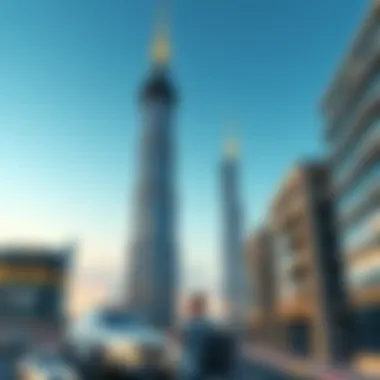 Architectural details highlighting sustainability features of Sky Towers