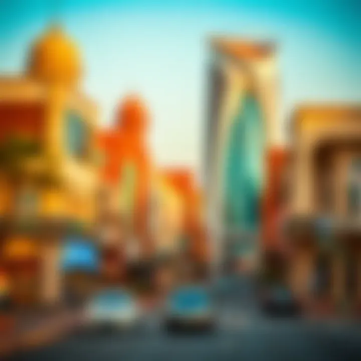 Architectural Highlights in Al Nasr Architectural highlights of Al Nasr, featuring modern buildings and traditional designs.