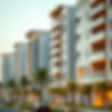 Modern residential buildings in Arjan illustrating contemporary architecture