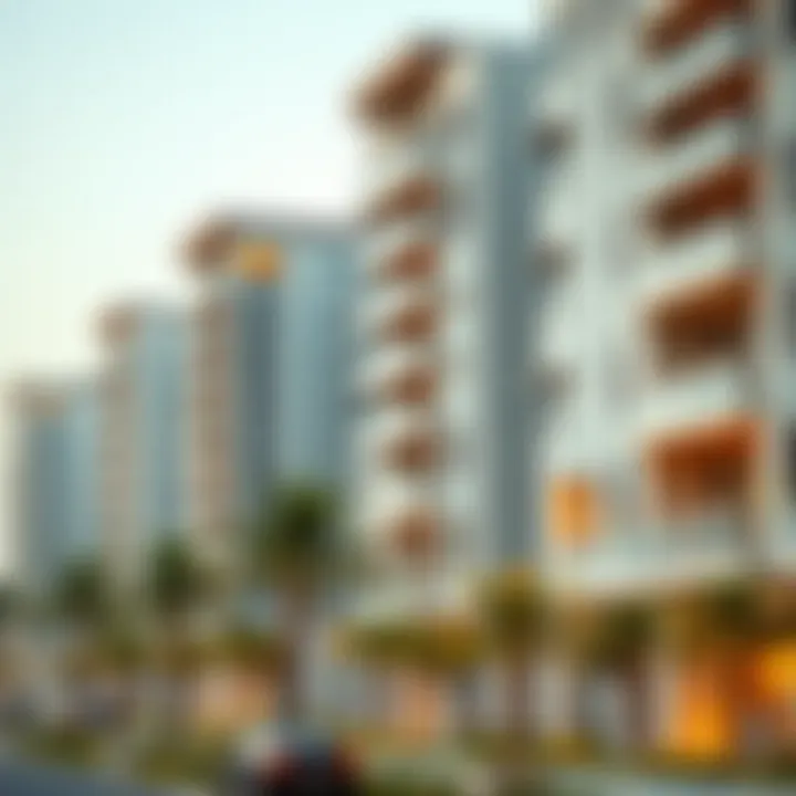 Modern residential buildings in Arjan illustrating contemporary architecture