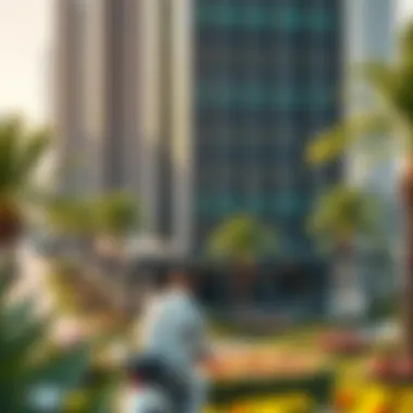 Landscaping Trends Around Bahwan Tower Beautifully landscaped surroundings of Bahwan Tower highlighting urban greenery
