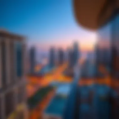 Panoramic Cityscape from Bin Shabib Mall Apartment Balcony Scenic view from apartment balcony overlooking the city