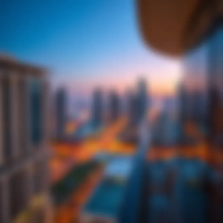 Panoramic Cityscape from Bin Shabib Mall Apartment Balcony Scenic view from apartment balcony overlooking the city