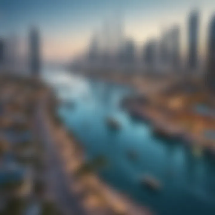 Panoramic view of Blue Waters Dubai showcasing the vibrant atmosphere and attractions