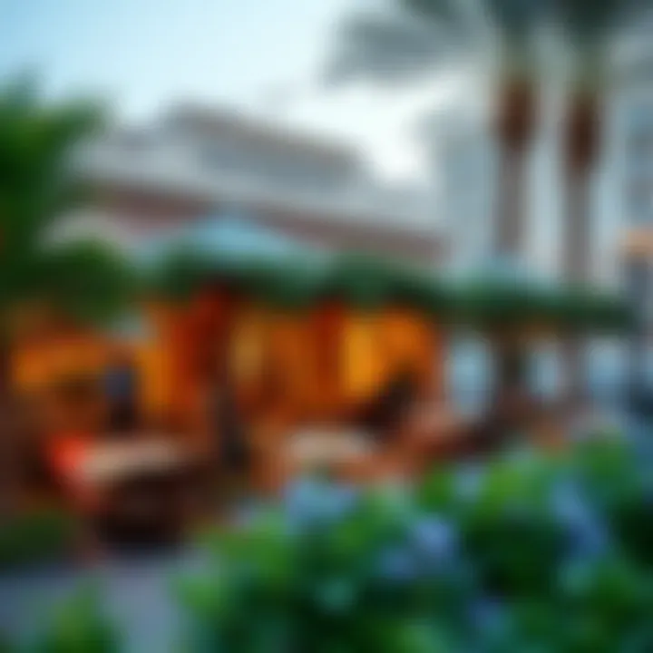 Inviting outdoor dining ambiance