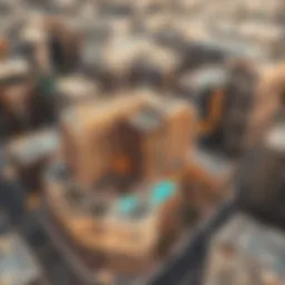 Aerial view of Burjuman Residences showcasing architectural elegance