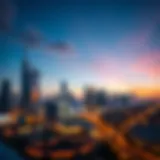 Stunning view of Business Bay skyline