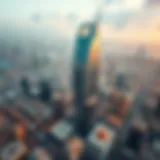 Aerial view of Capitol Tower showcasing its modern design