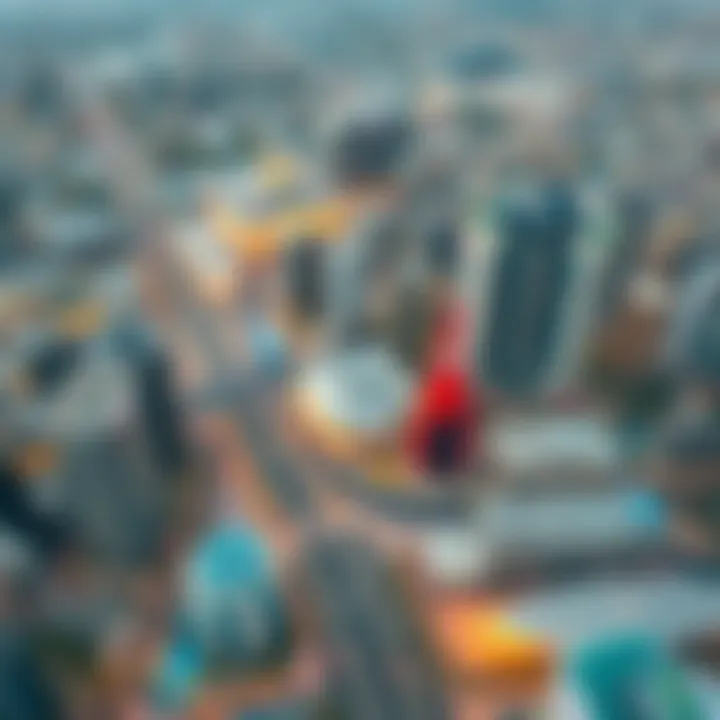 Aerial view showcasing Carrefour International City in Dubai