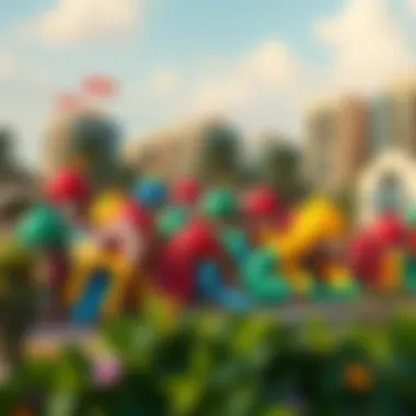 Vibrant Play Area at Cheeky Monkeys Play area filled with colorful structures at Cheeky Monkeys