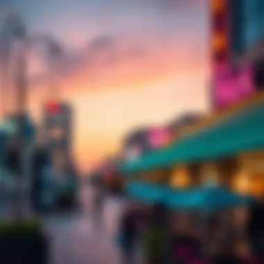 The Aesthetic Appeal of City Walk at Dusk Aesthetic view of City Walk's lifestyle offerings at sunset