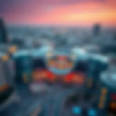 Aerial View of Citywalk Mall Aerial view of Citywalk Mall showcasing its innovative design