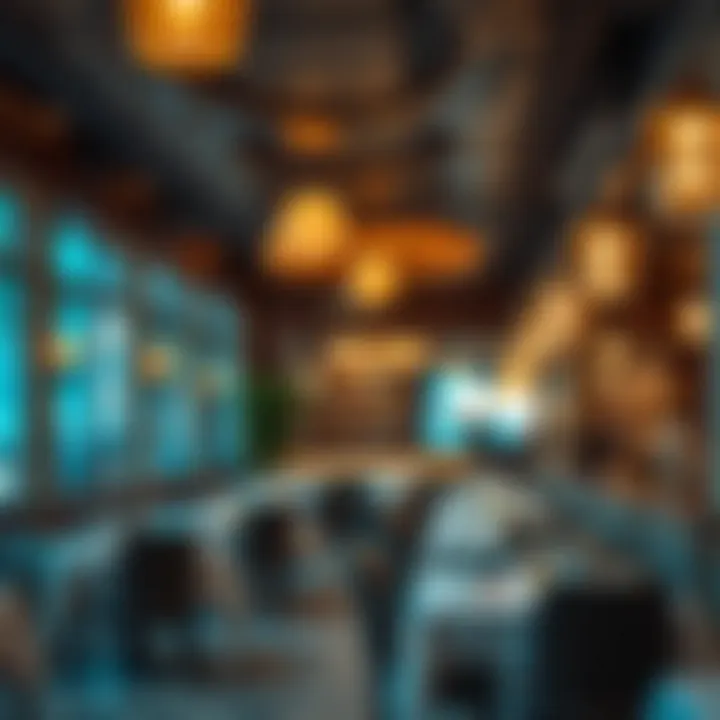 Elegant Dining Ambiance A vibrant dining environment with elegant decor