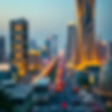 Urban landscape of Dubai featuring DAMAC developments