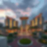 Architectural Marvel of Damac Hills 2 Community Center Architectural design showcasing the Damac Hills 2 Community Center