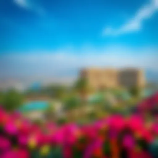 A breathtaking view of the landscaped gardens in Damac Hills 2