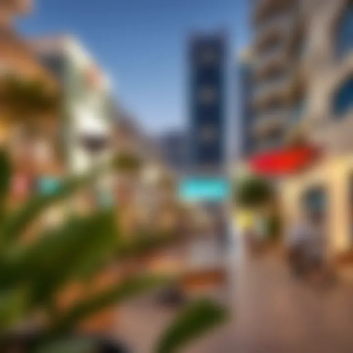 Engaging Community Spaces at Damac Mall Street Community gathering area within Damac Mall Street promoting social interaction