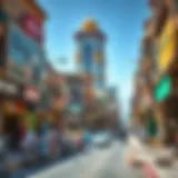 Vibrant streets of Satwa showcasing local culture