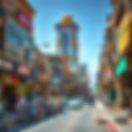 Vibrant streets of Satwa showcasing local culture