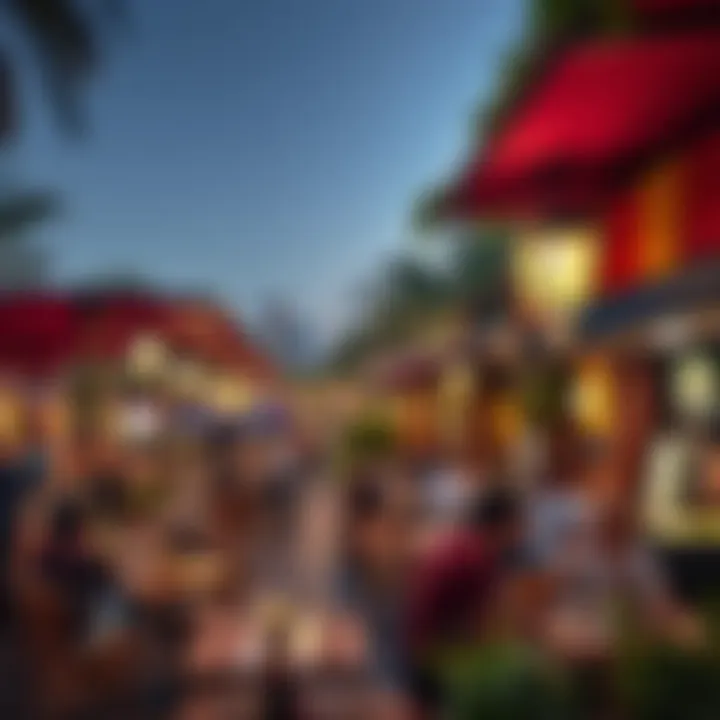 Vibrant local dining scene showcasing diverse cuisines