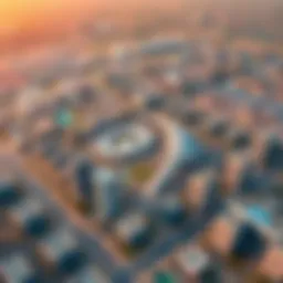 Aerial view of Dubai Investments Park showcasing its expansive layout and modern infrastructure