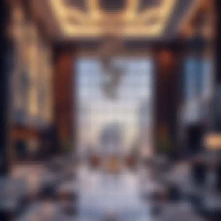 Luxurious lobby interior of Duja Tower showcasing architectural elegance