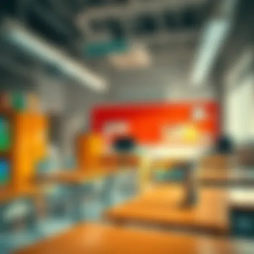 A vibrant classroom setting in Bur Dubai showcasing modern educational tools