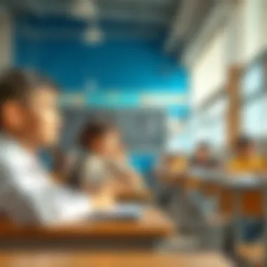 Dynamic Classroom Environment in Local Schools Students engaged in a vibrant classroom environment