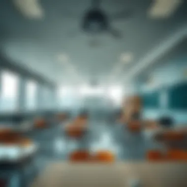 Advanced Learning Facilities in Schools Classroom with advanced learning facilities in a school