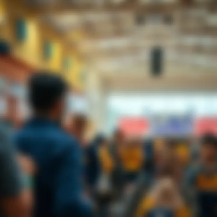 Community Engagement Event at a School A welcoming school community event showcasing local engagement