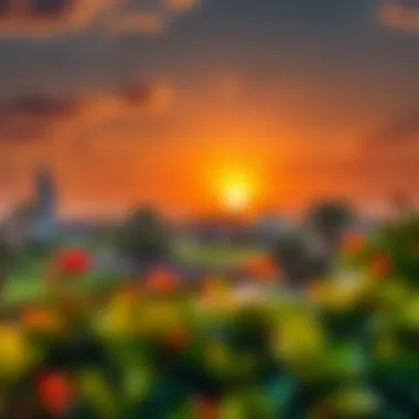 Tranquil Sunset at Emirates Hill Golf Club Serene sunset over the Emirates Hill Golf Club, highlighting its tranquil atmosphere