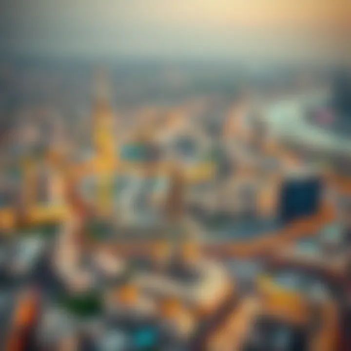 A detailed map highlighting Al Aweer's geographical significance within Dubai.