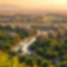Stunning view of Al Barari's lush landscapes