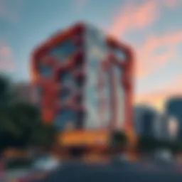 Architectural view of Al Gurg 212 Building showcasing its innovative design