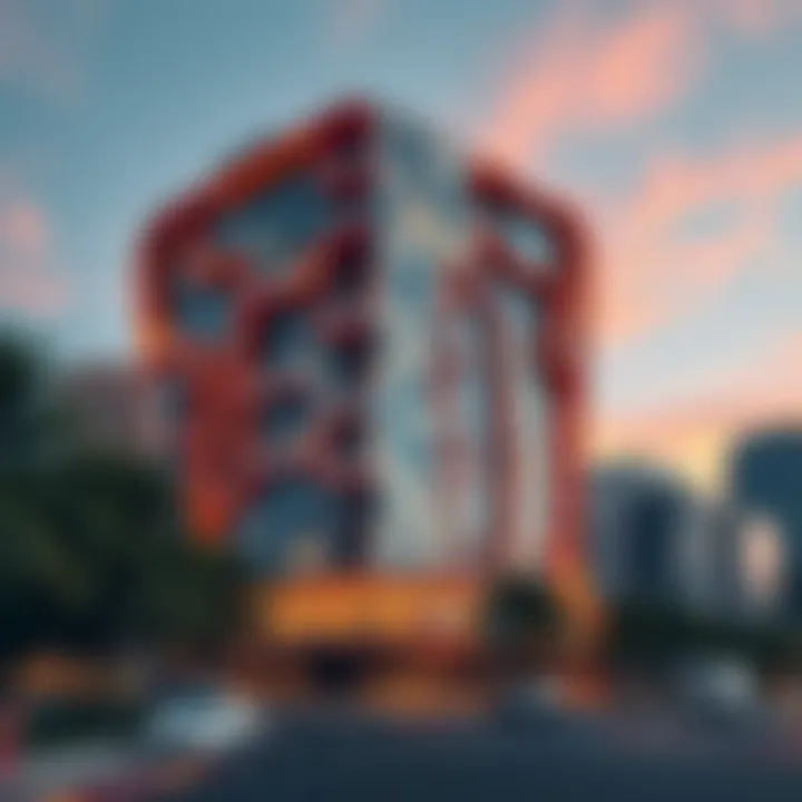 Innovative Architectural Design of Al Gurg 212 Architectural view of Al Gurg 212 Building showcasing its innovative design